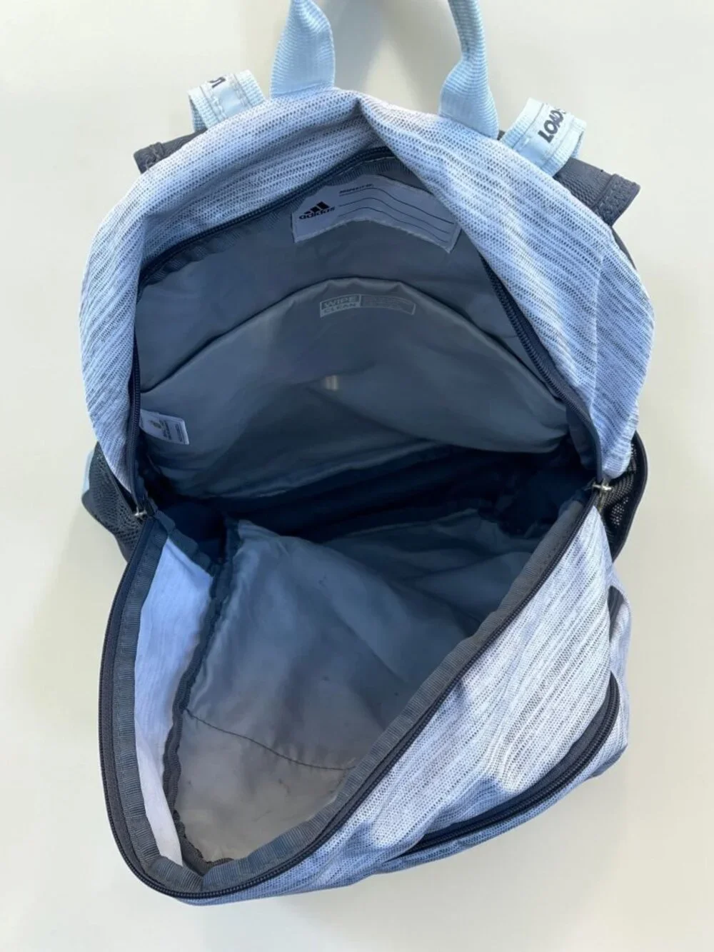 Adidas Defender Backpack Gray Navy Heather School Gym Laptop Travel Bag